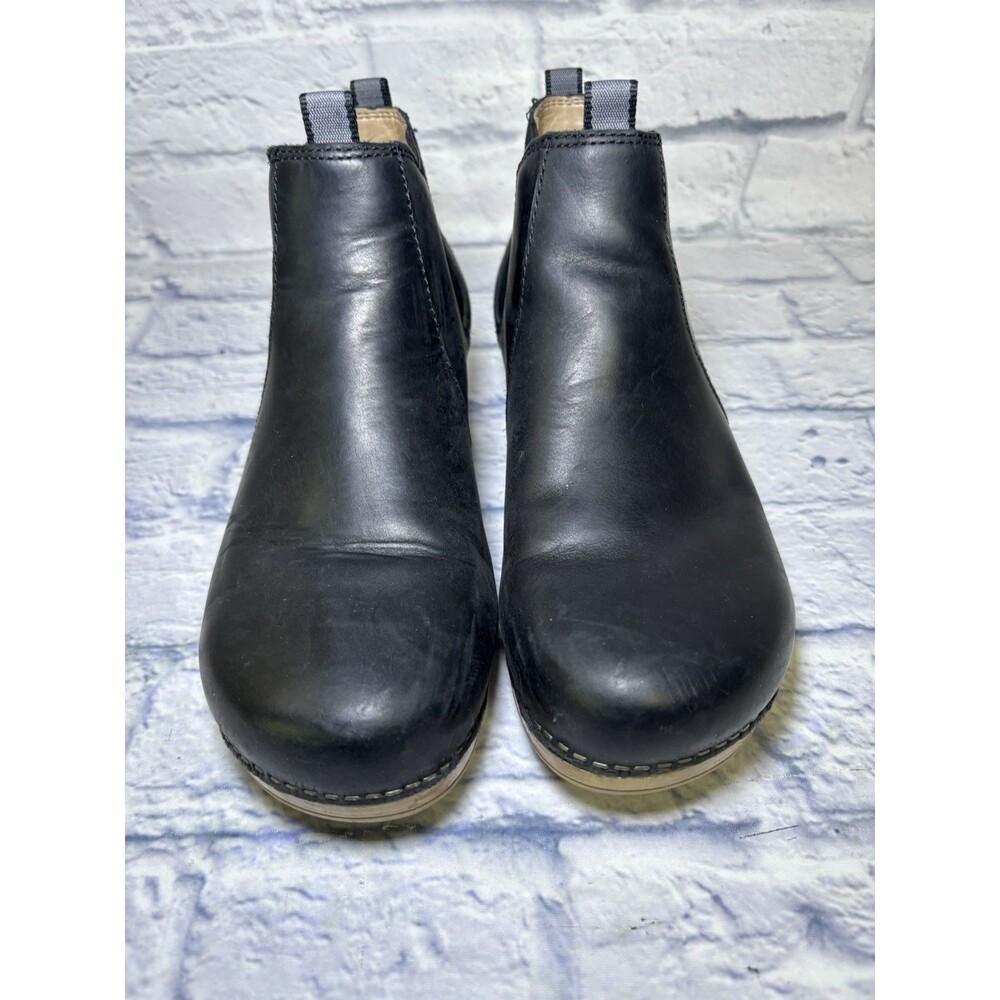 Dansko Women’s Becka Black Oiled Leather Pull-Up Boot, Size EU 39 / 8.5 - Picture 9 of 13